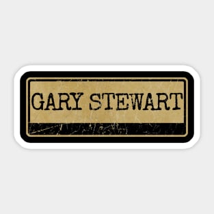 Aliska text black retro - Gary Stewart Sticker